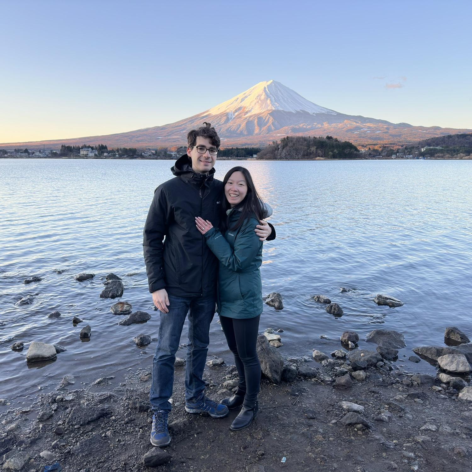 Fuji-san sighting!!!!! Lauren woke up at 2:30am to take photos of Mount Fuji. Josh, Abhi, Ant, and Ava joined her at 5am for sunrise