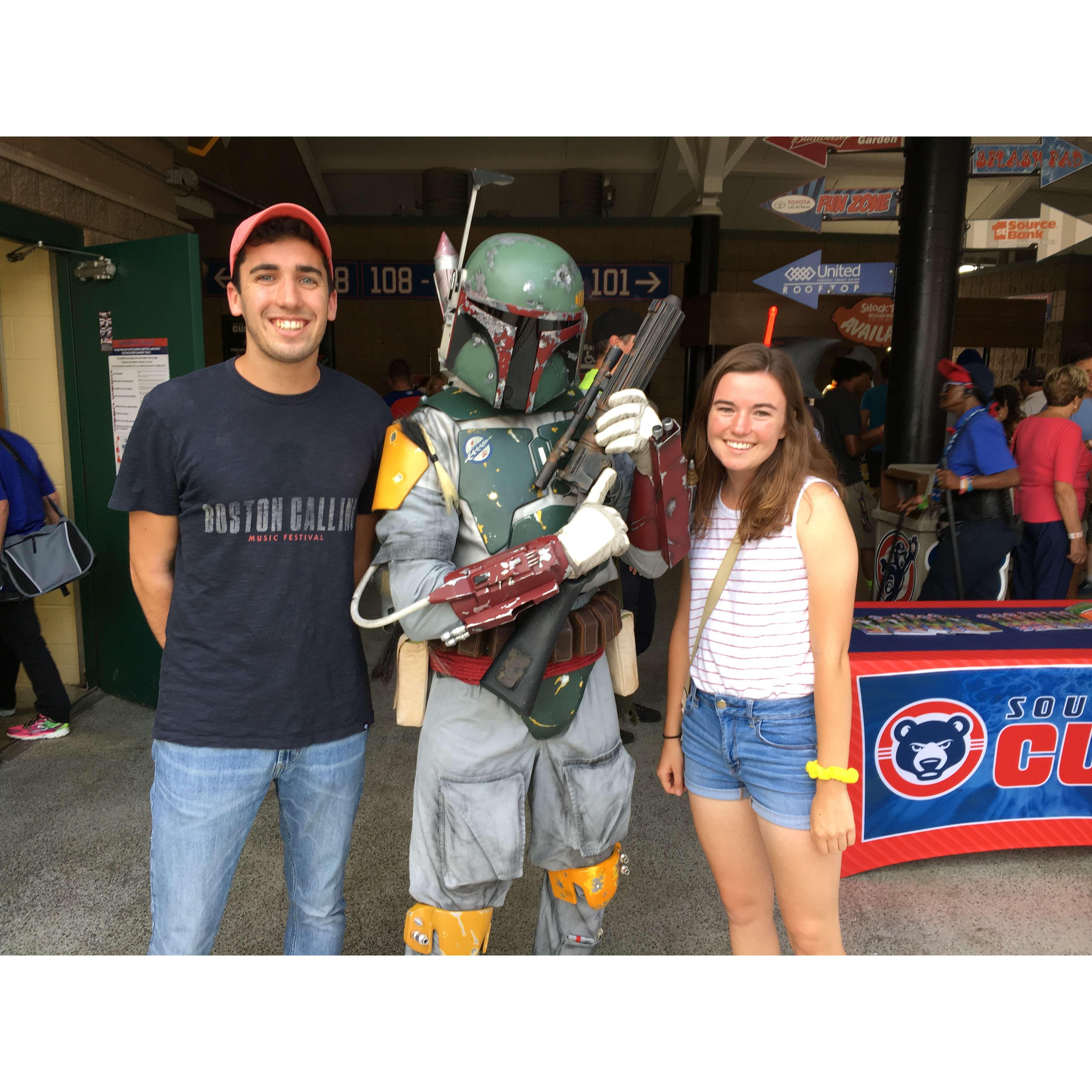 Star Wars night at a South Bend Cubs game