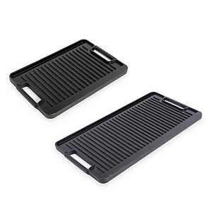 Artisanal Kitchen Supply™ Pre-Seasoned Cast Iron Stovetop Reversible Grill/Griddle in Black