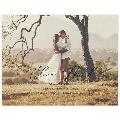 Black Wedding Digital Save the Date - Marlow Landscape
