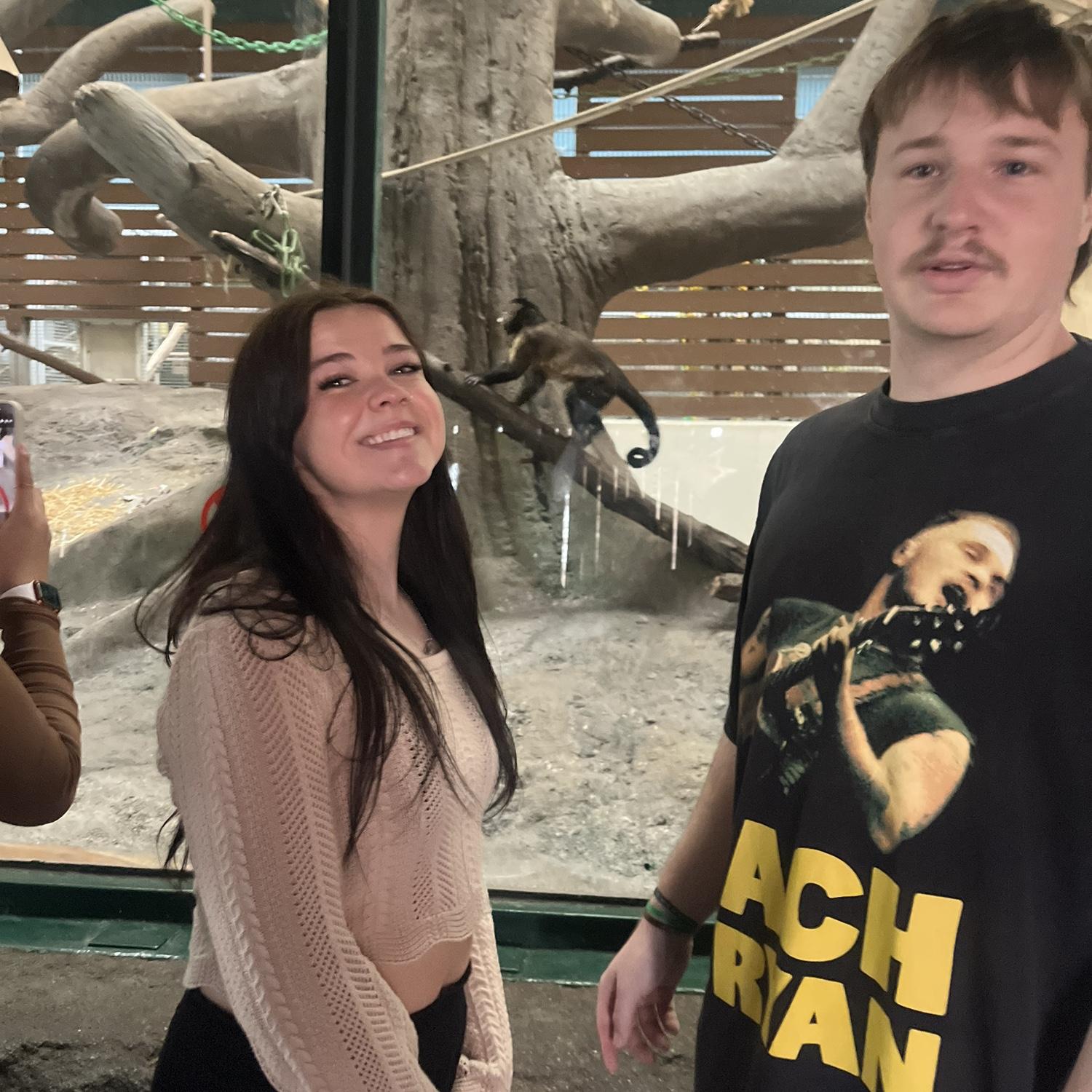 At the zoo with monkey 🐒
