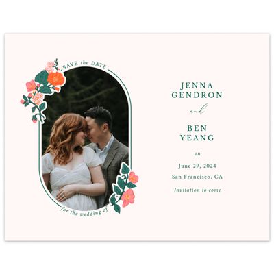 Emerald, Green Wedding Digital Save the Date - Brighton Photo