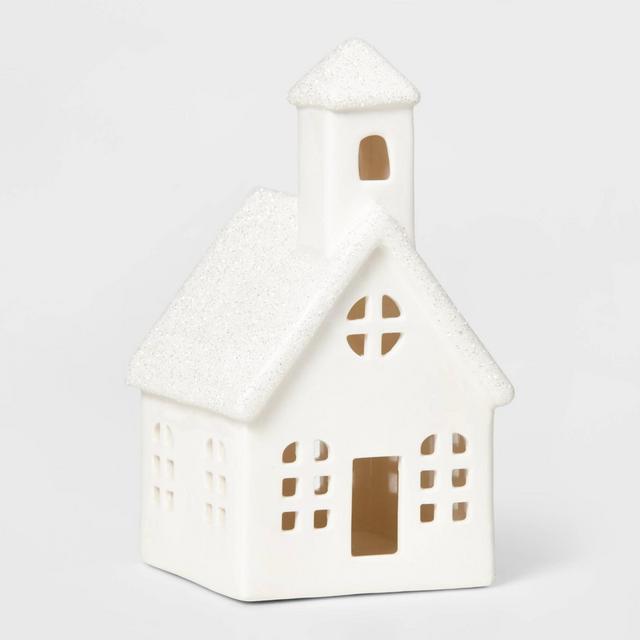 Ceramic Church Decorative Figurine White - Wondershop™