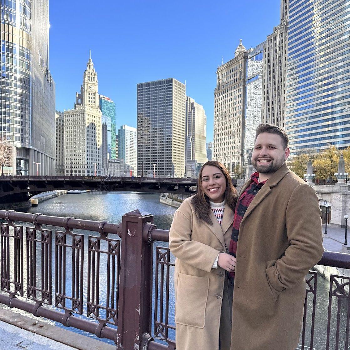 Wandering the Windy City hand in hand: Chicago, IL.