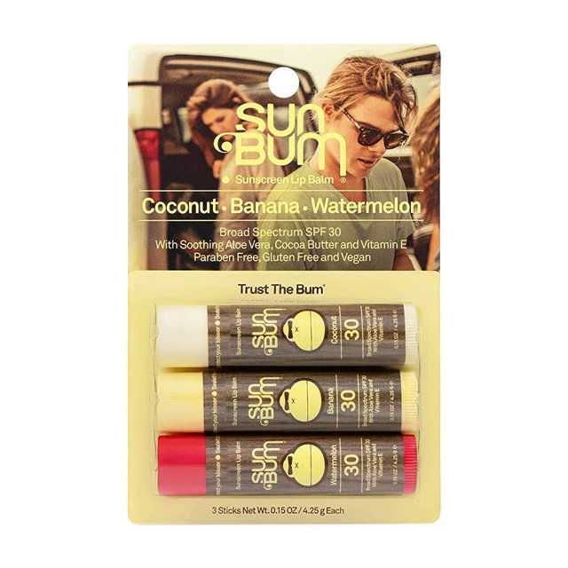 Sun Bum Lip Balm, SPF 30, 0.15 oz. Stick, 1 Count, Broad Spectrum UVA/UVB Protection, Hypoallergenic, Paraben Free, Gluten Free, Vegan