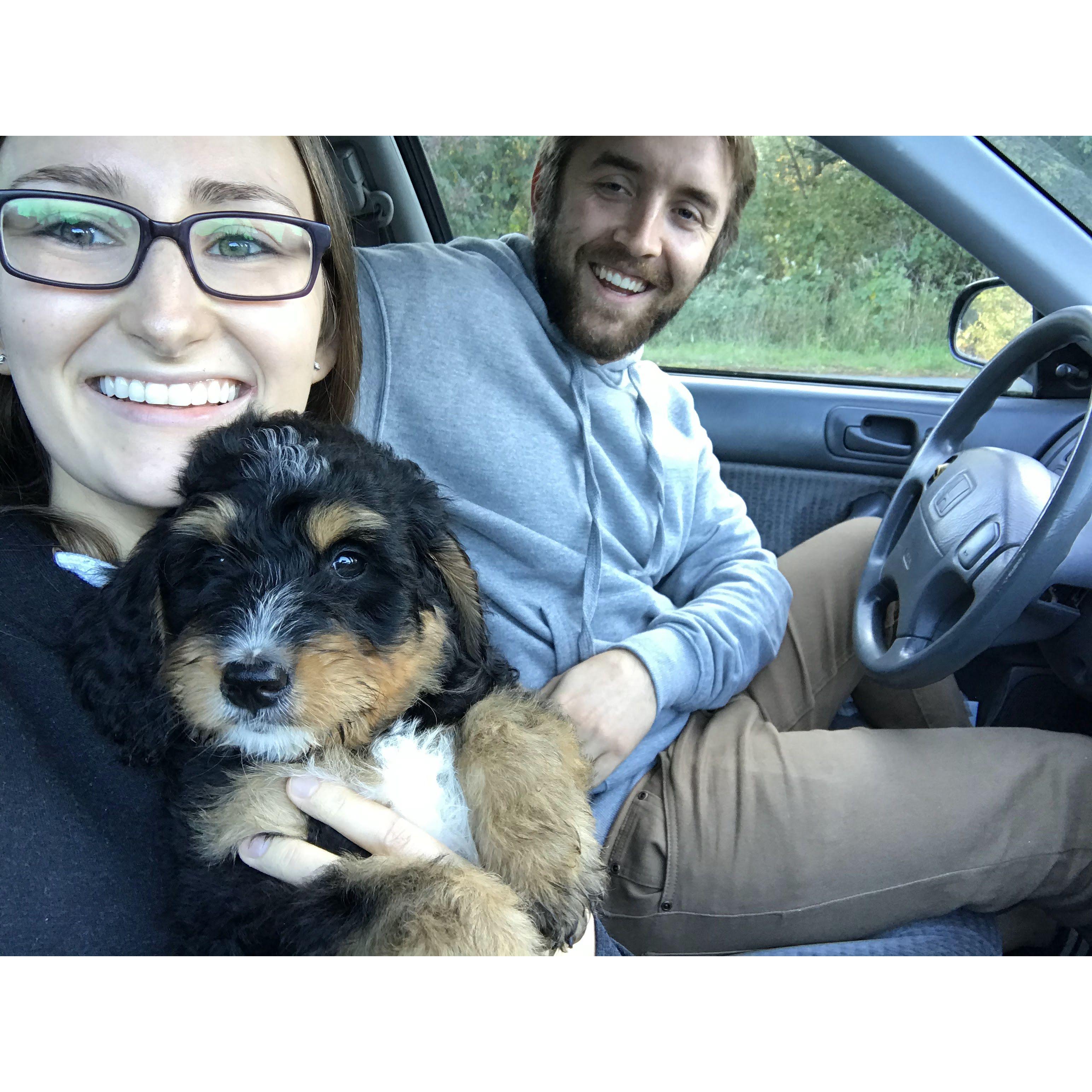 Picking up our first child