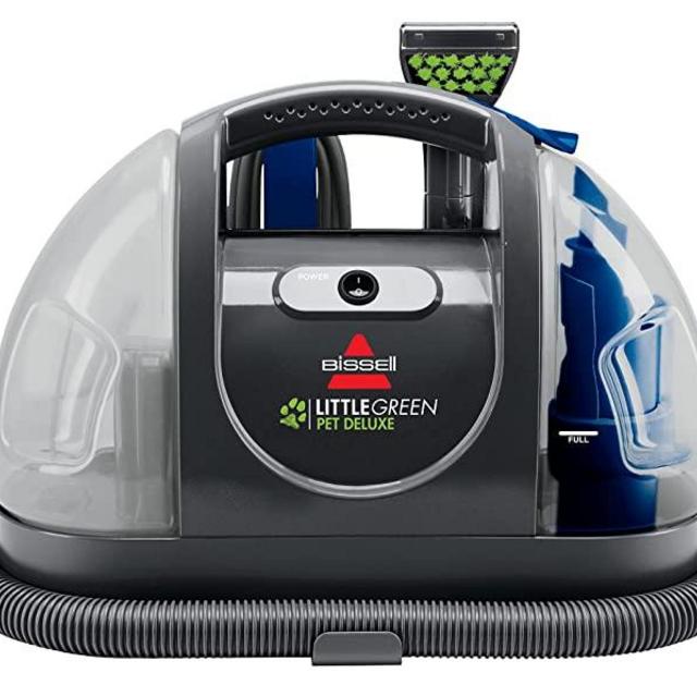 BISSELL Little Green Pet Deluxe Portable Carpet Cleaner, 3353, Gray/Blue