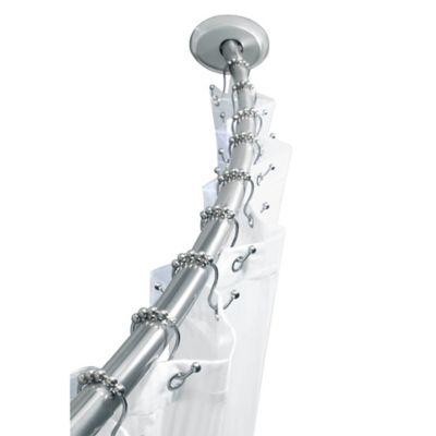 TITAN™ Stainless Steel Dual Install Curved Shower Rod in Chrome