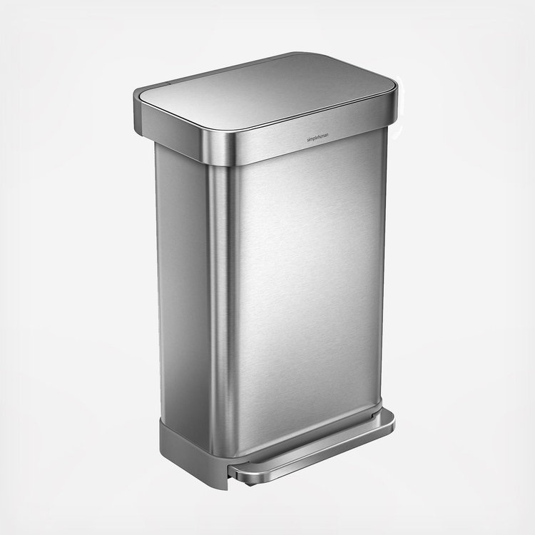 simplehuman, Stainless Steel Rectangular Step Can with Liner