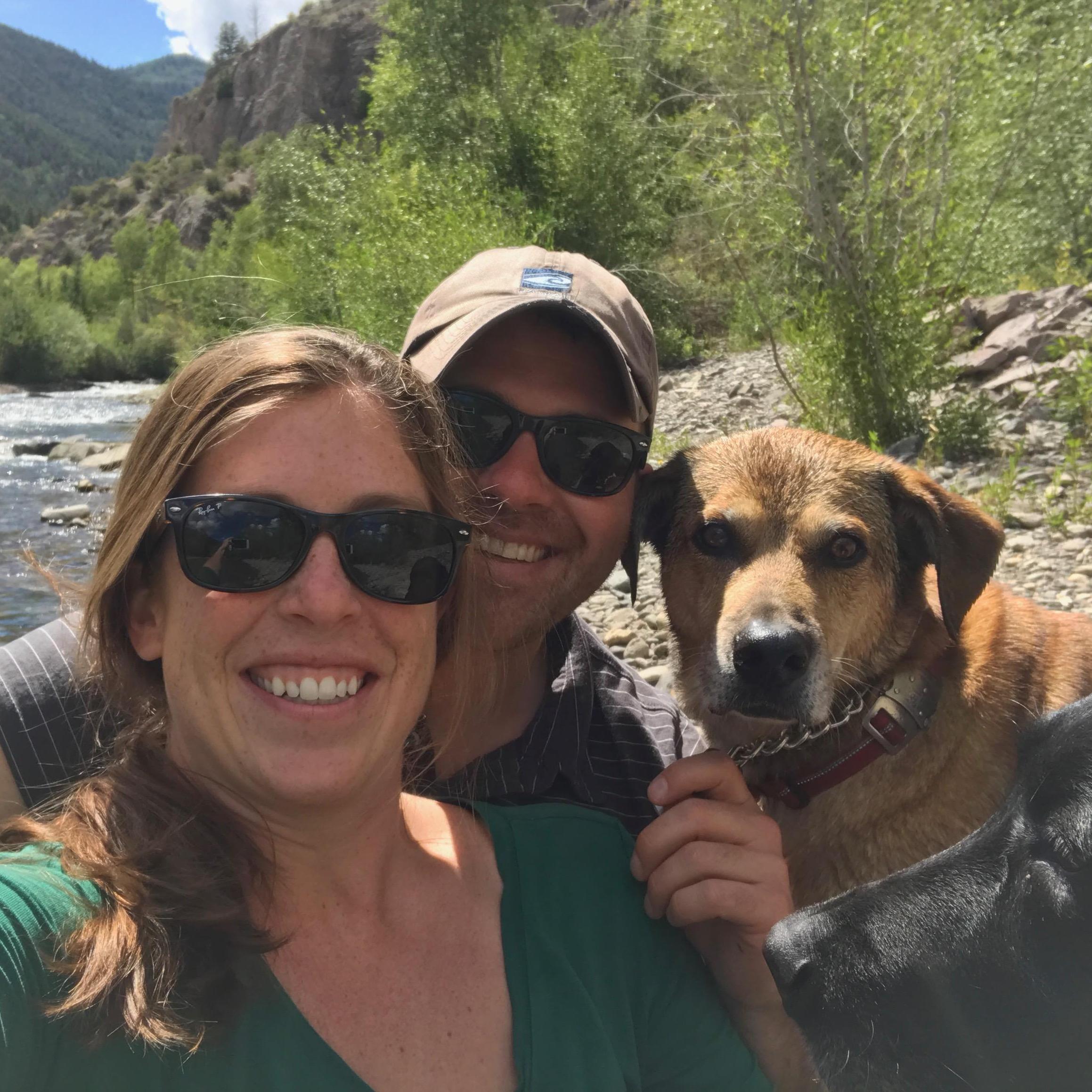 Attempted family portrait during a riverside hike in Lake City.