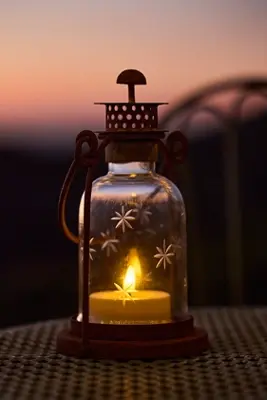 Etched Stars Lantern