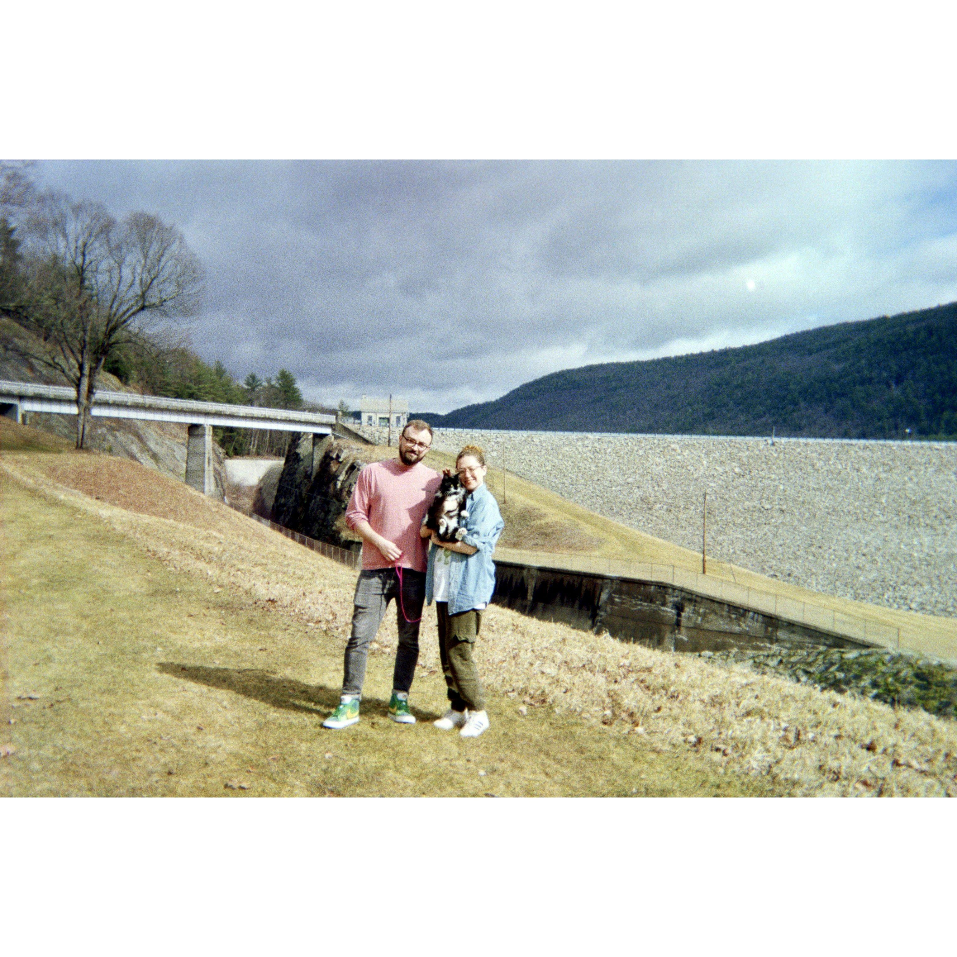 James' sister Sarah took this pic of us walking our cat Bug :)
