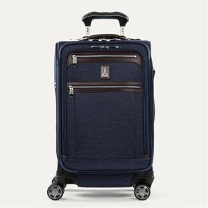 True Navy 21" Expandable Carry-On Spinner Suitcase | Platinum Elite by Travelpro