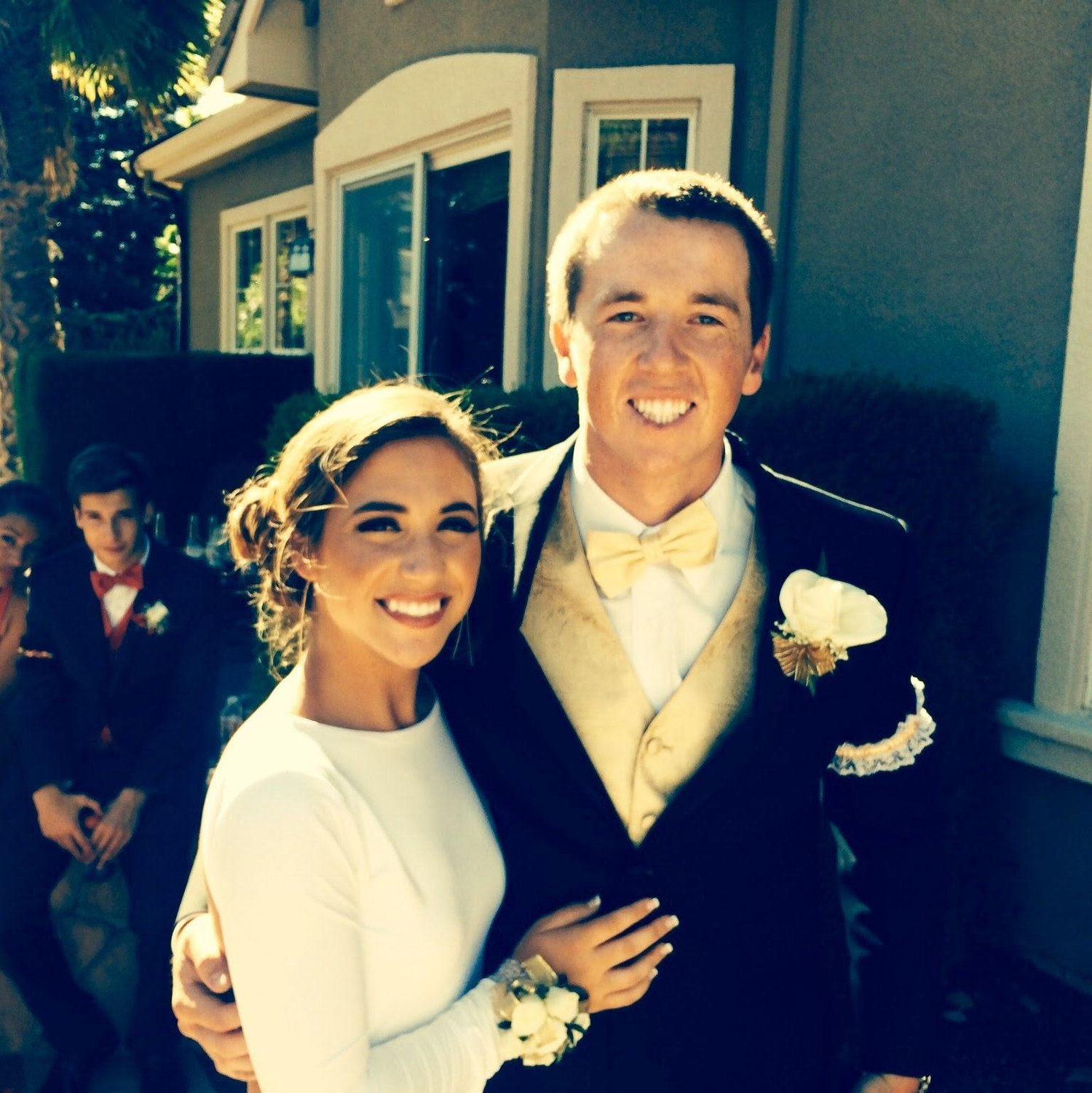 Steven took Hailey to Senior Prom as his date, May 2015