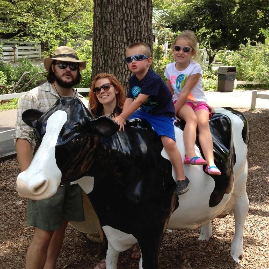 With Brady (usher) and Reagan (MOH) in 2013 at the zoo saying moo