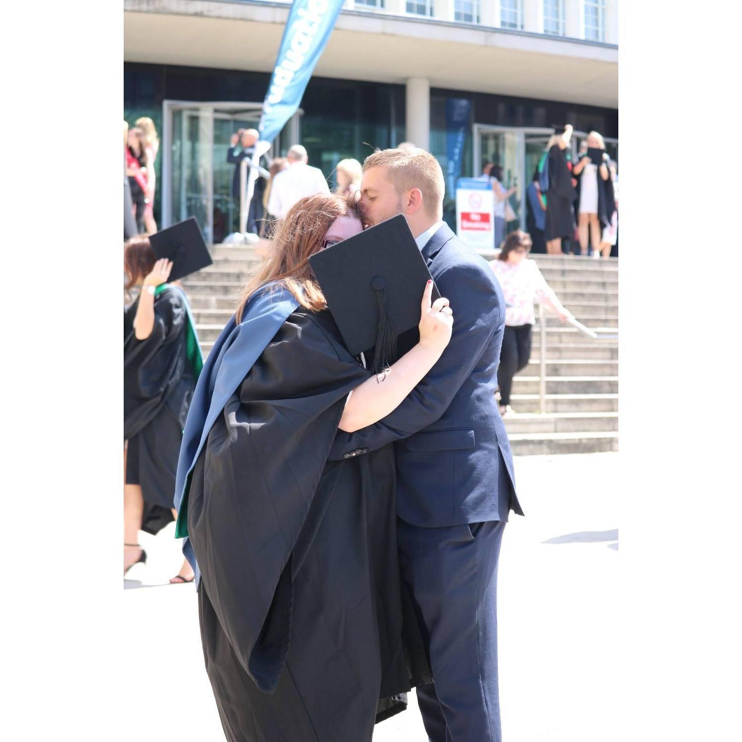 Celebrating Chloe's first graduation for her undergraduate degree.