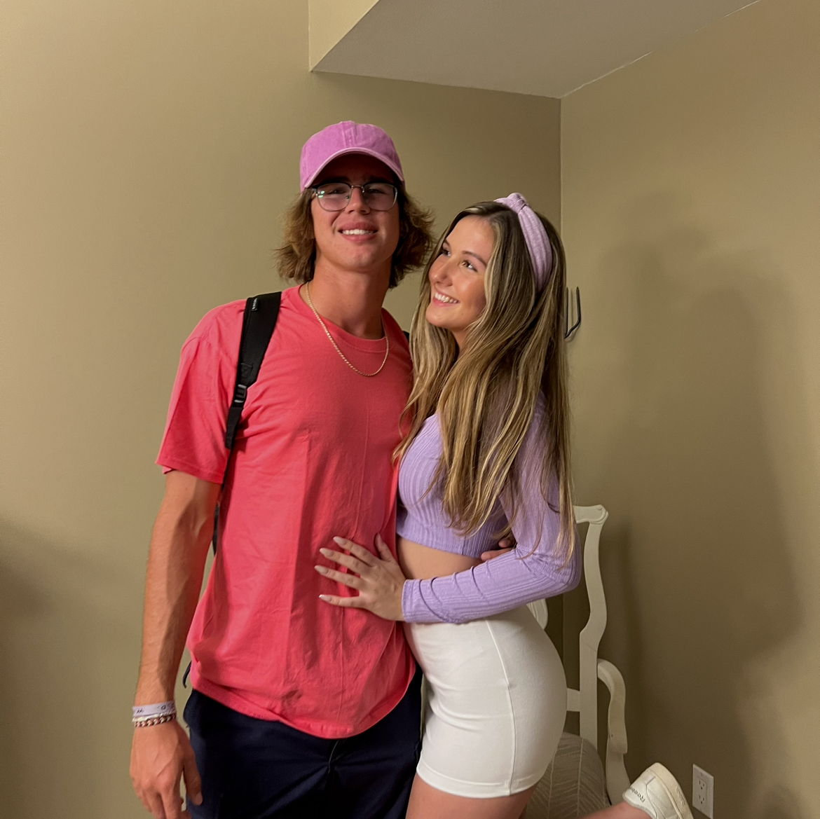 Halloween Costume! fun fact: our first kiss was on halloween, so a year later that became our dating anniversary!