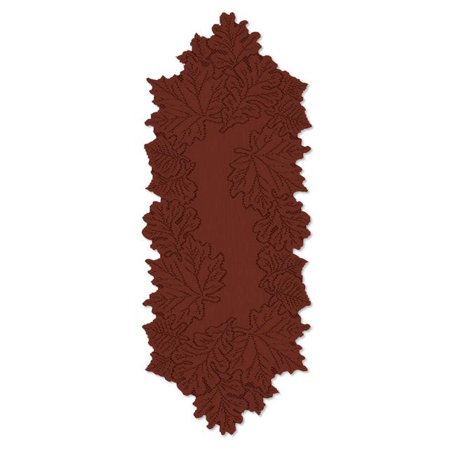 Heritage Lace® Leaf 36-Inch Table Runner in Dark Paprika