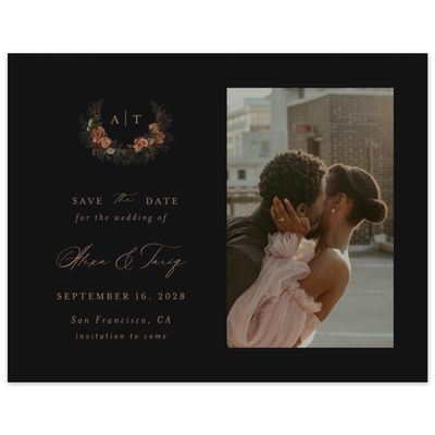 Black Wedding Digital Save the Date - Juniper Photo