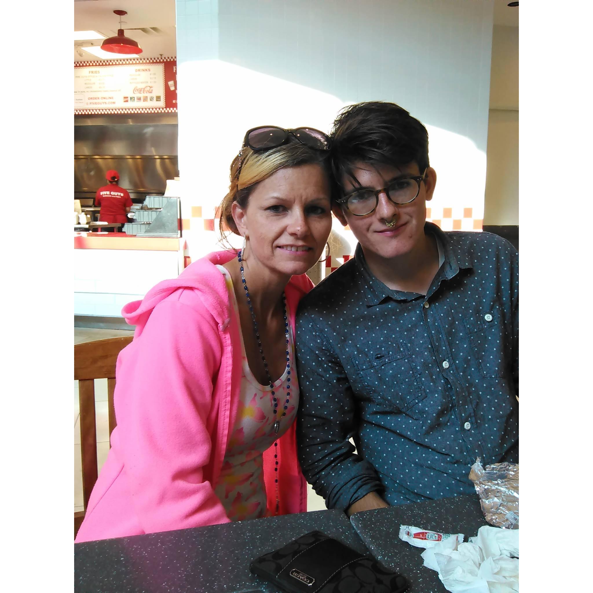 Jacob with his mother Tammy