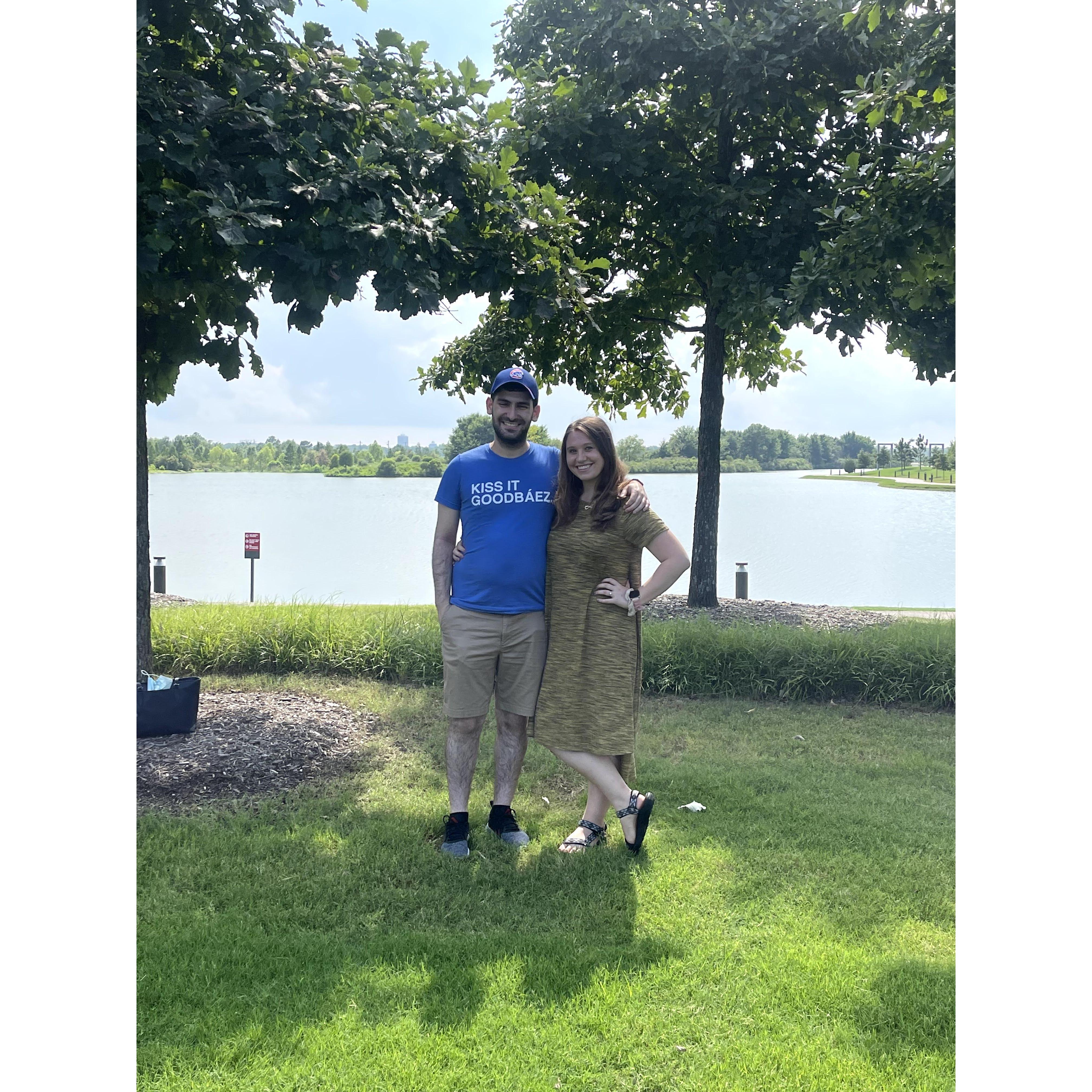 Standing at the spot where we'll be married, Memphis, TN, July 23, 2021