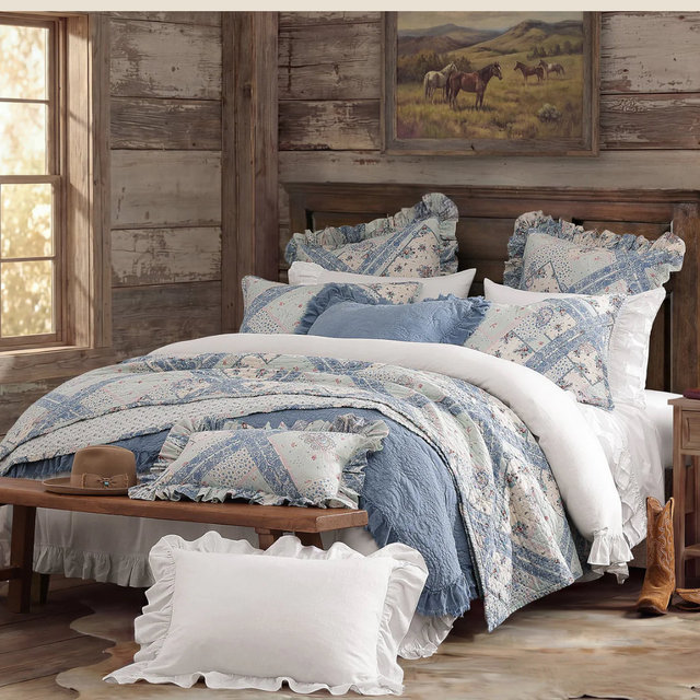 Mirabelle Patchwork Prairie Quilt Set | Paseo Road by HiEnd Accents Queen