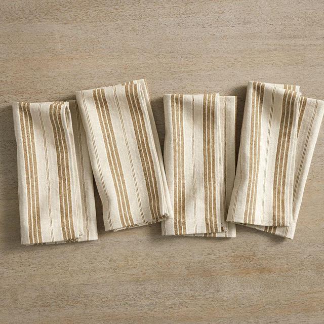 Colette Stripe Napkins, Set of 4 - Amber
