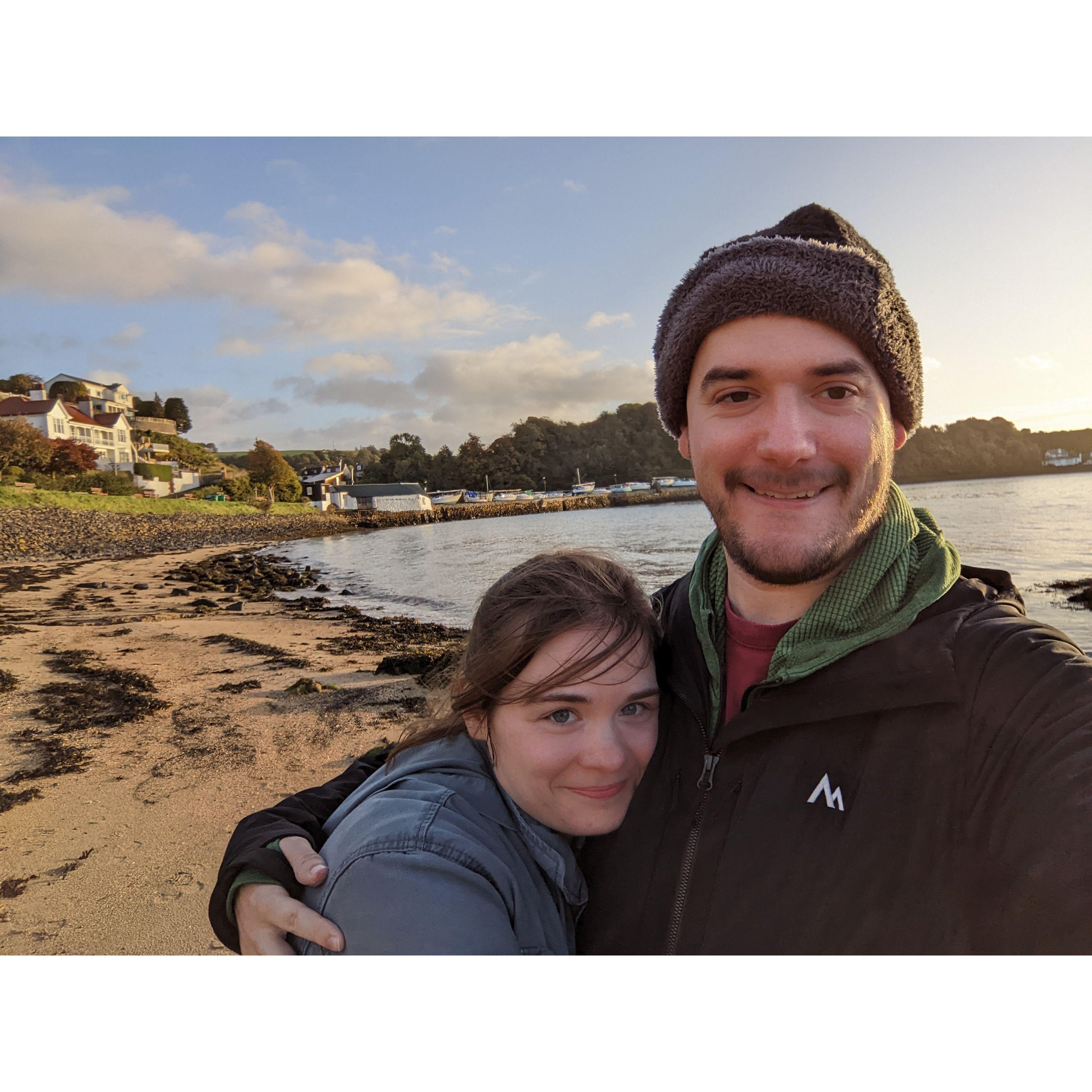 On a beach in Scotland