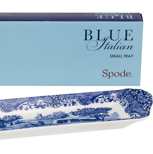 Spode Blue Italian Small Tray - 9 Inch Porcelain Decorative Serving Tray - Shallow Serving Bowl for Salad, Pasta, Fruit, Appetizers, Snacks - Elegant Gift Tableware for Hostess