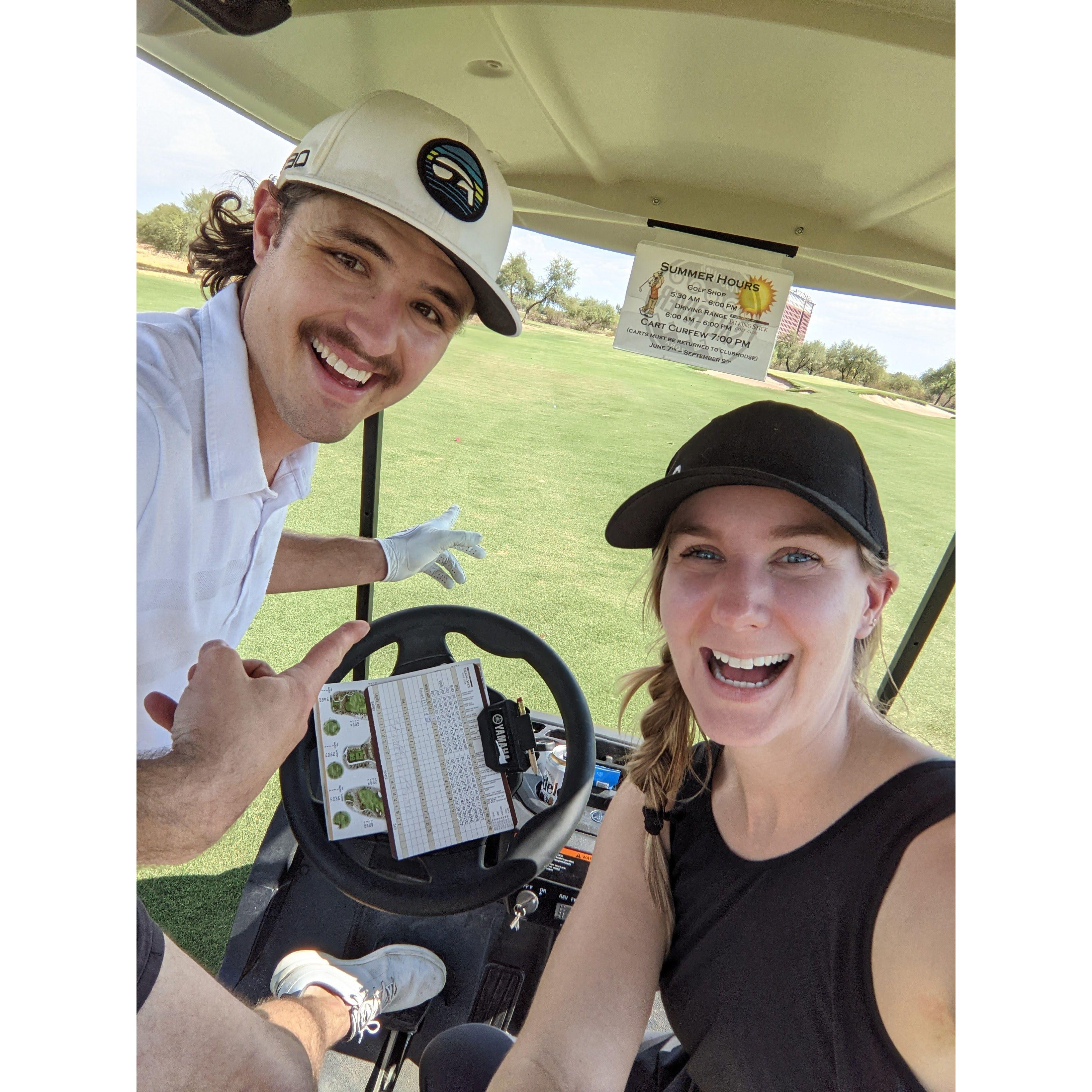 Nicole's first hole in one! (jk)