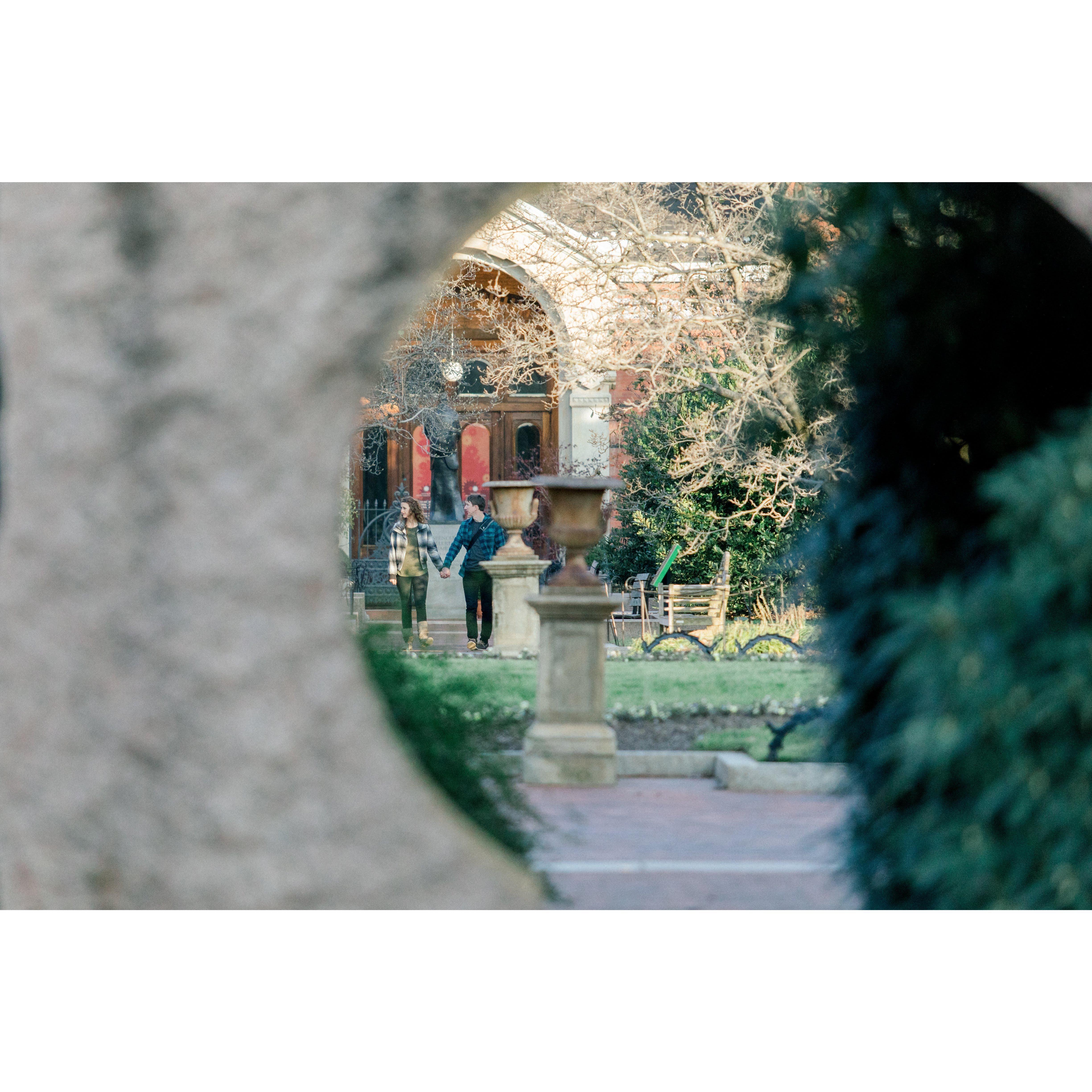 Sneaky photographer waiting for us to arrive for the proposal.