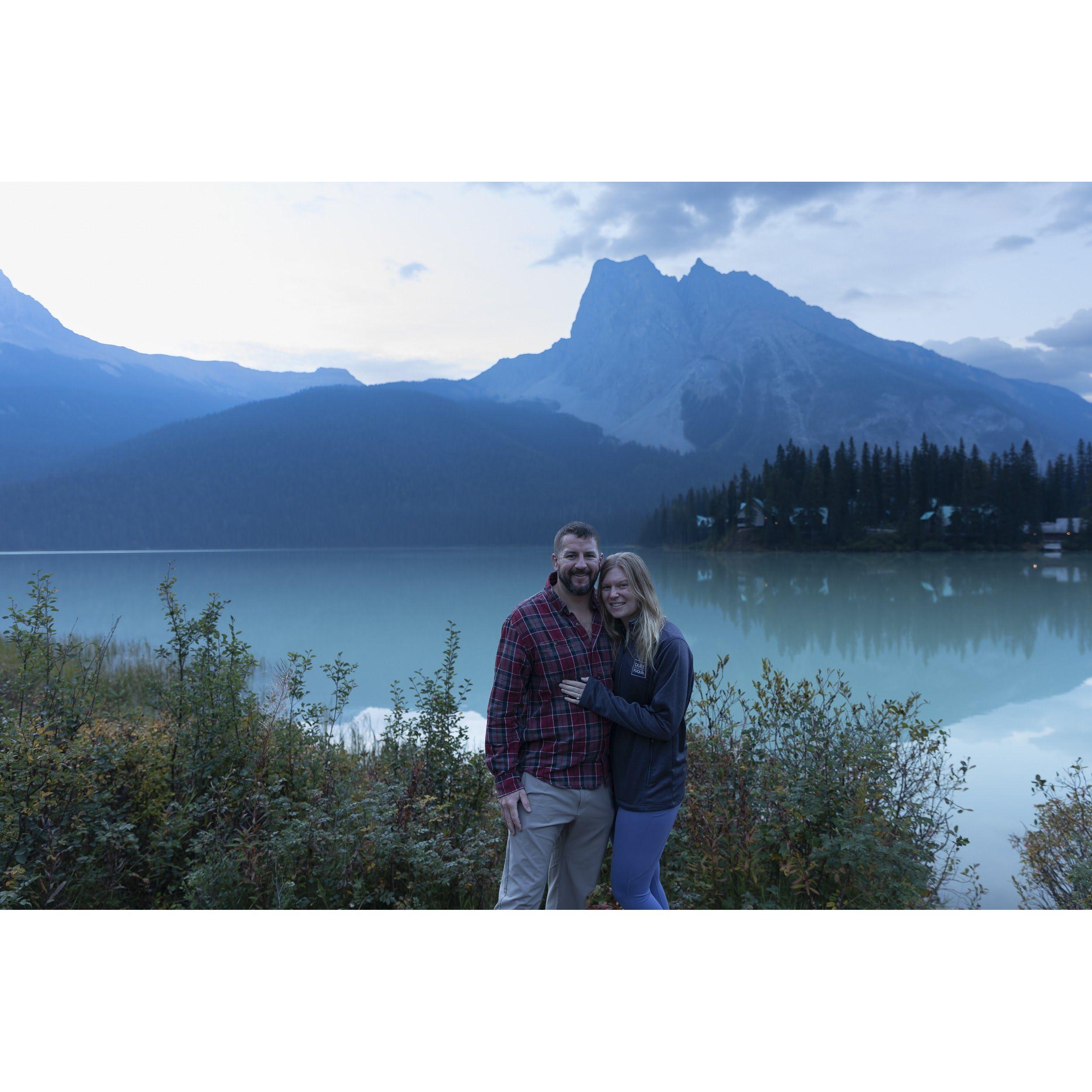 Dawn hikes at Emerald Lake, BC. Highly suggested to get there early and beat the tour buses!