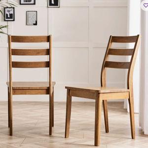 Drea Solid Wood Dining Chairs - Traditional Rustic Farmhouse Kitchen Chairs (Set of 2) - Dark Walnut