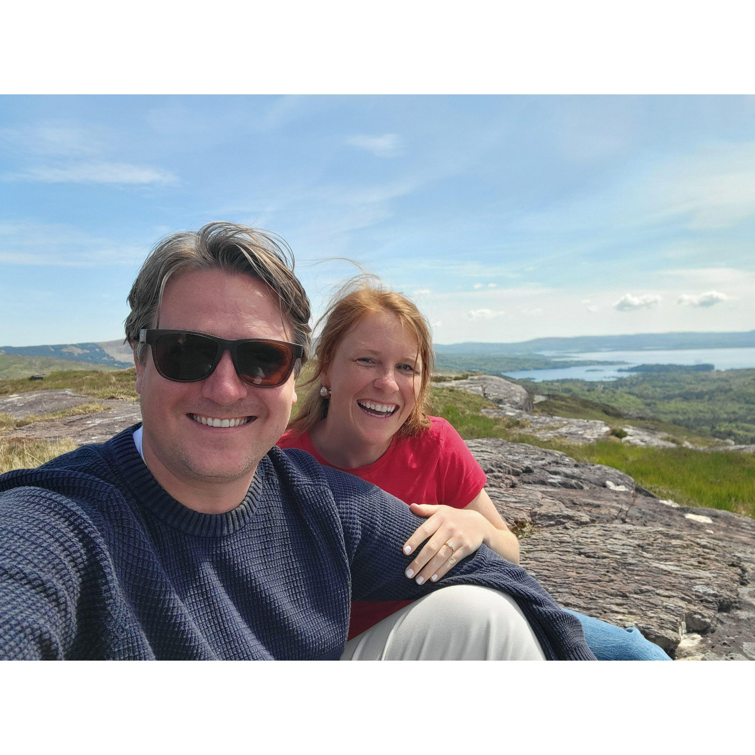 Moments after getting engaged above the Caha Pass in Ireland