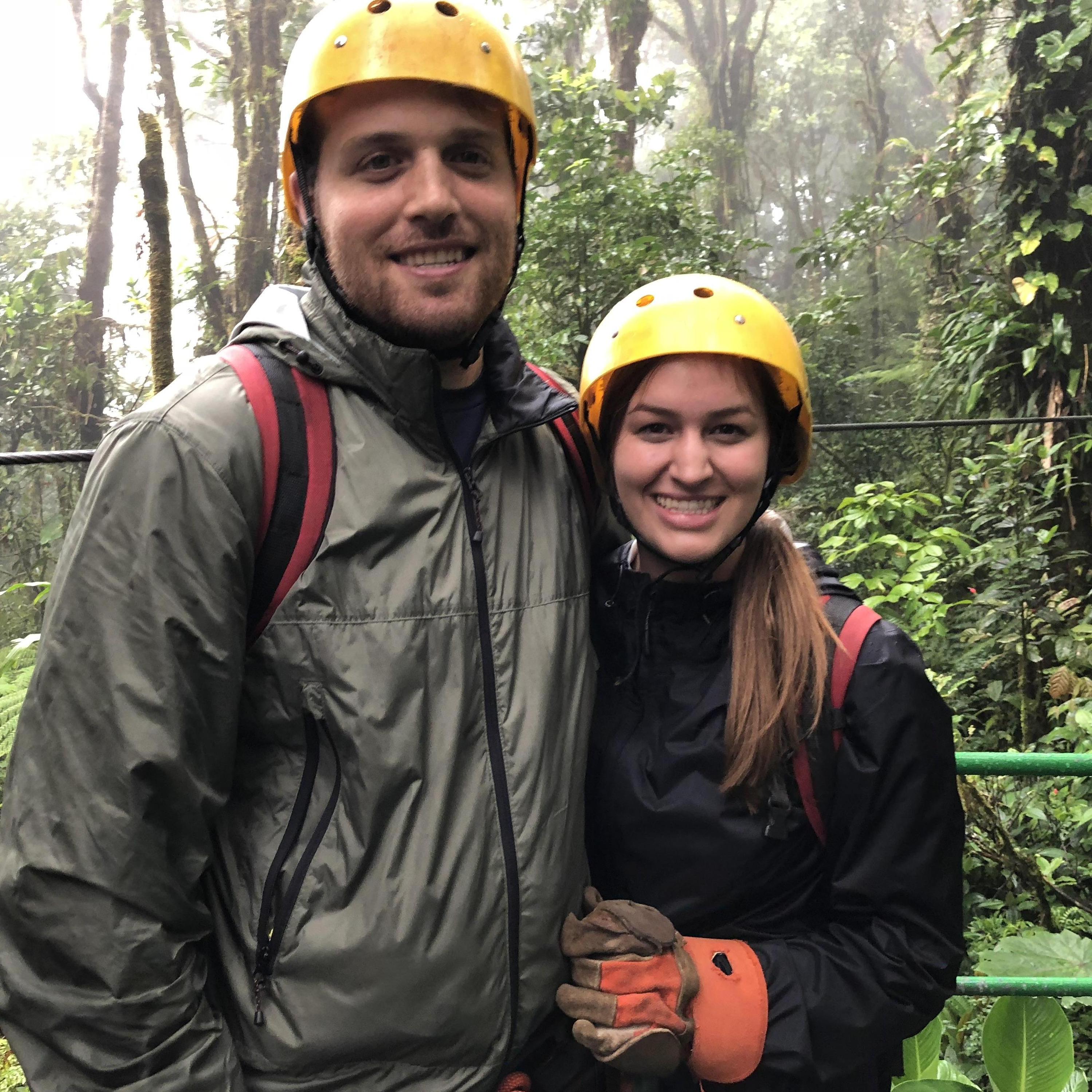 Ziplining in Costa Rica.
