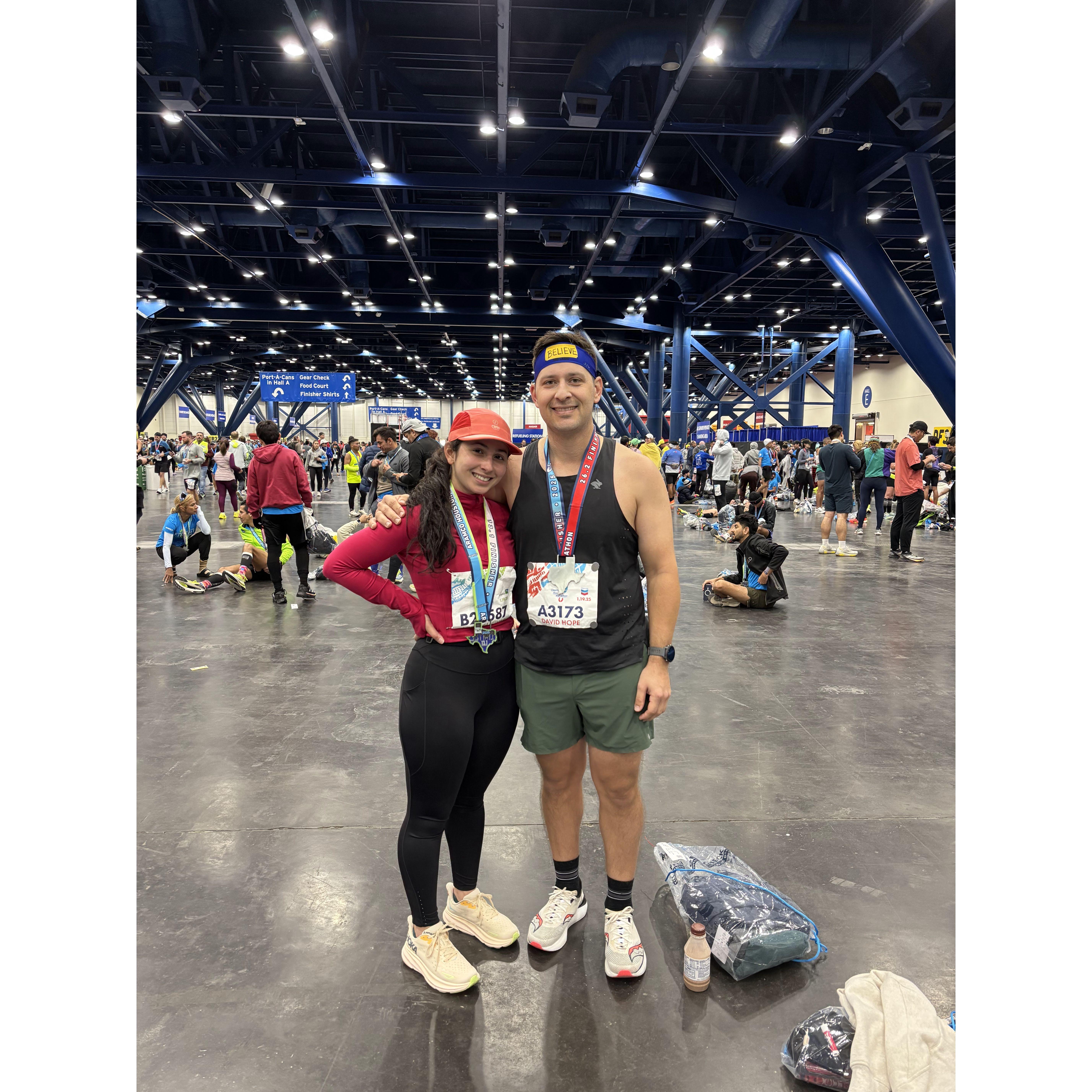 My first race & a PR marathon for David