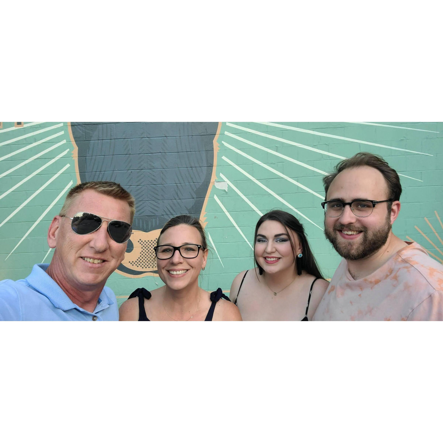 A summer night out with Abbie's parents, Terry and Becky Jones.