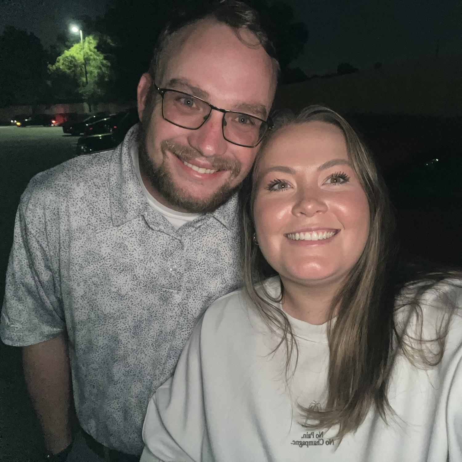 Right after our first date! We hit some golf balls at Top Golf then went to Gringos for dinner.