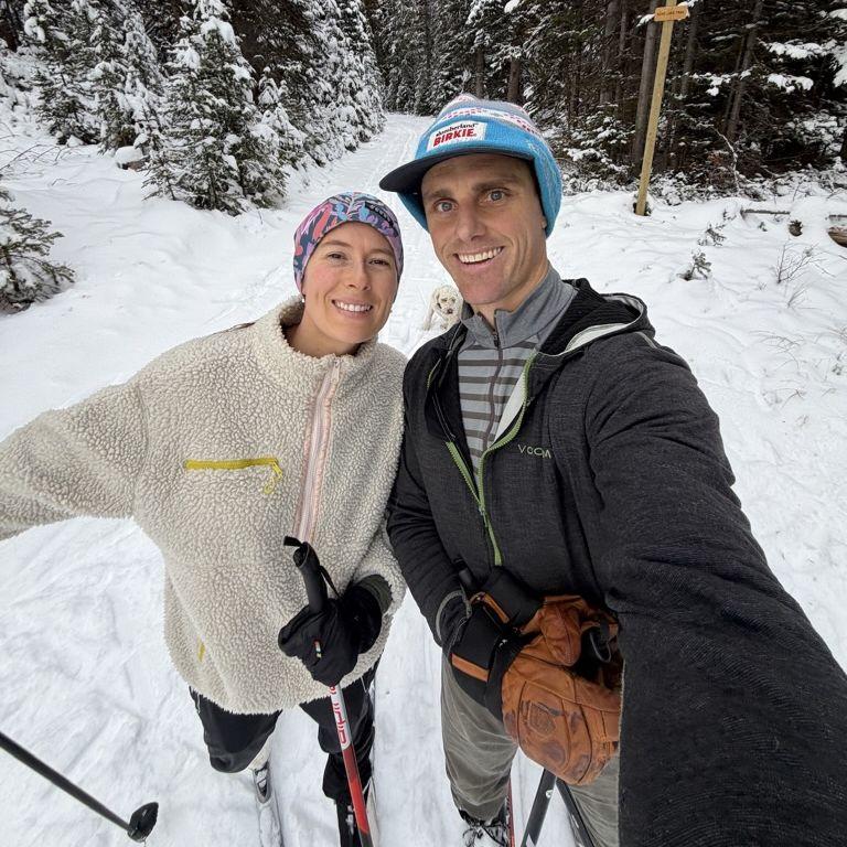 Skate skiing Echo Lake Trails in Philipsburg winter '25.
