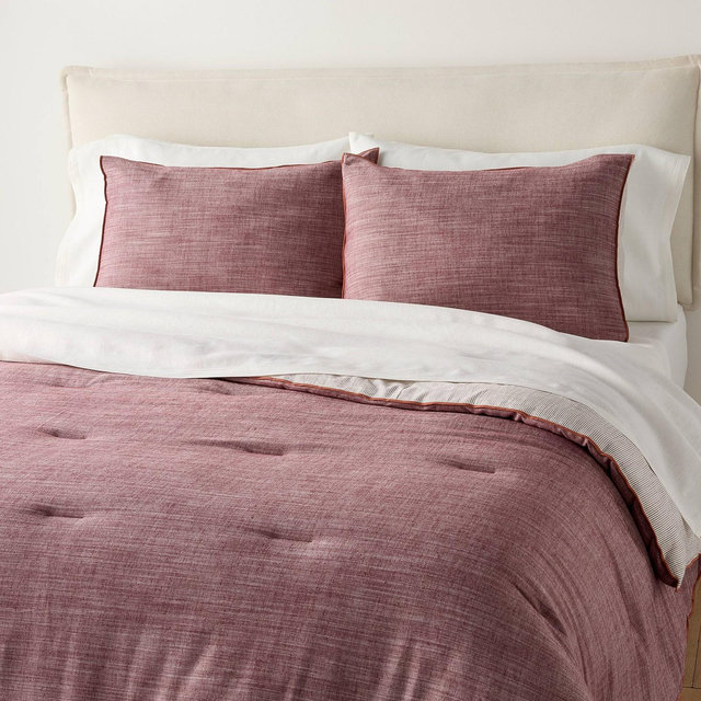 3pc Full/Queen Reversible Comforter Set Burgundy - Hearth & Hand™ with Magnolia