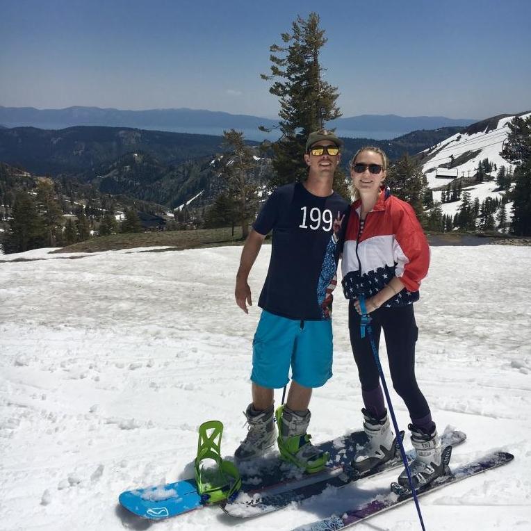 Tahoe ski and swim day on the 4th of July! #America