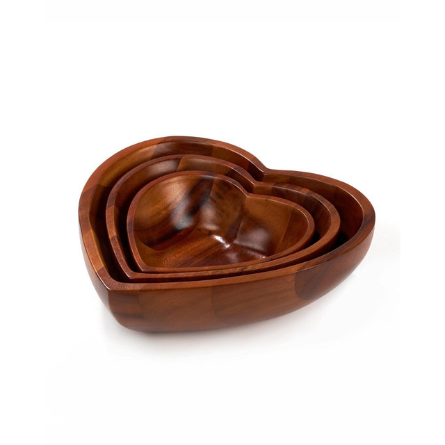 Nambé Eat Your Heart Out Nesting Bowls Set, 3 Pieces