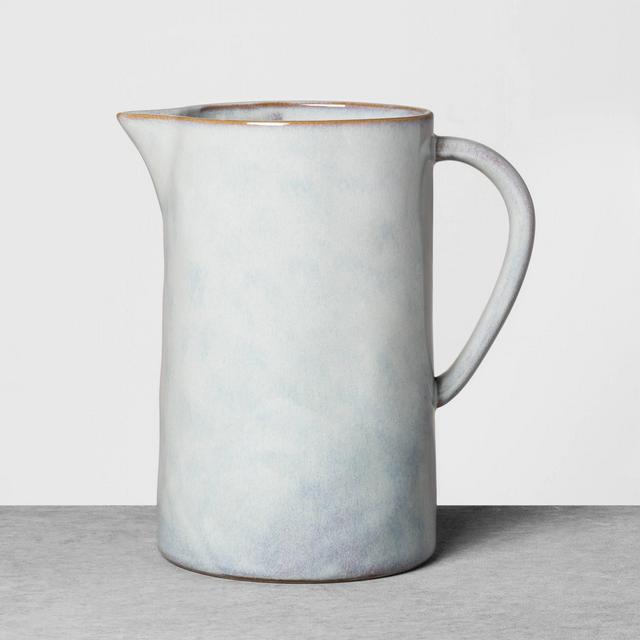 Stoneware Reactive Pitcher Blue - Hearth & Hand™ with Magnolia