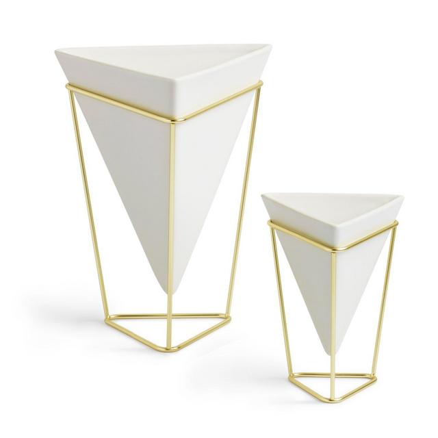 Desktop Planter Vase & Geometric Container (Set of 2)