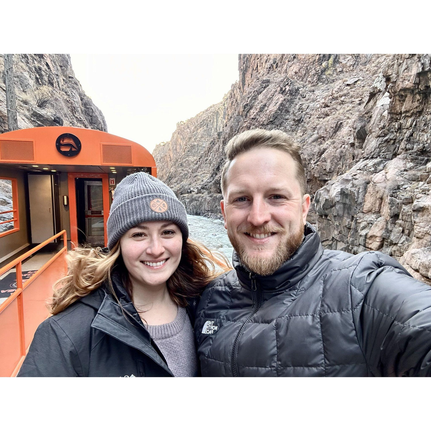Christmas train ride on the Royal Gorge Route through Colorado's many canyons.