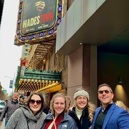 Hadestown with the Galganos in New York, New York