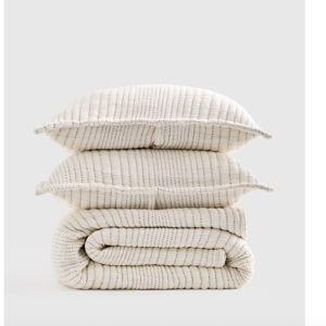Organic Cotton Channel Quilt Set in Undyed