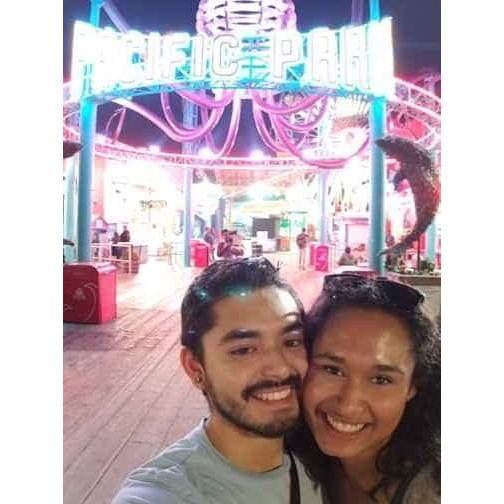 Santa Monica pier - our first big trip together!