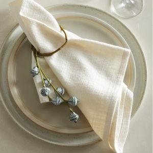 Organic Cotton Napkins (Set of 12) | Warm White