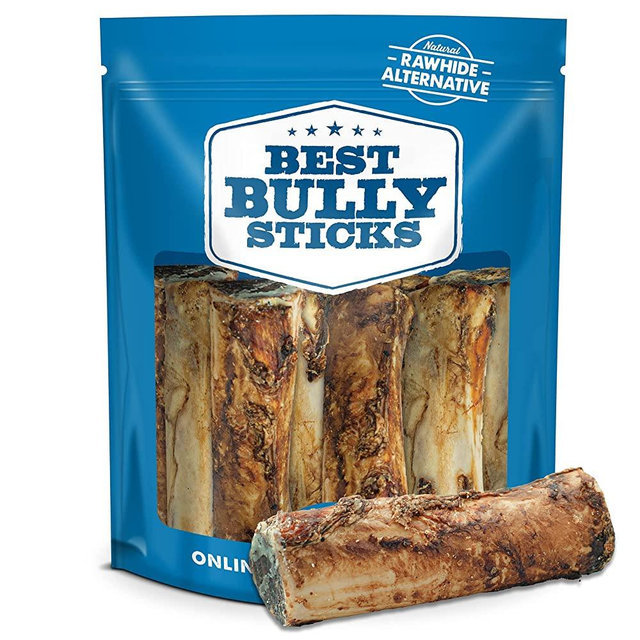 Best Bully Sticks Large Marrow Bones for Dogs - USA Baked and Packaged - Grass-Fed Beef Long-Lasting Big 5-6" Dog Bones - 8 Pack